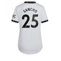 Manchester United Jadon Sancho #25 Fotballklær Bortedrakt Dame 2022-23 Kortermet